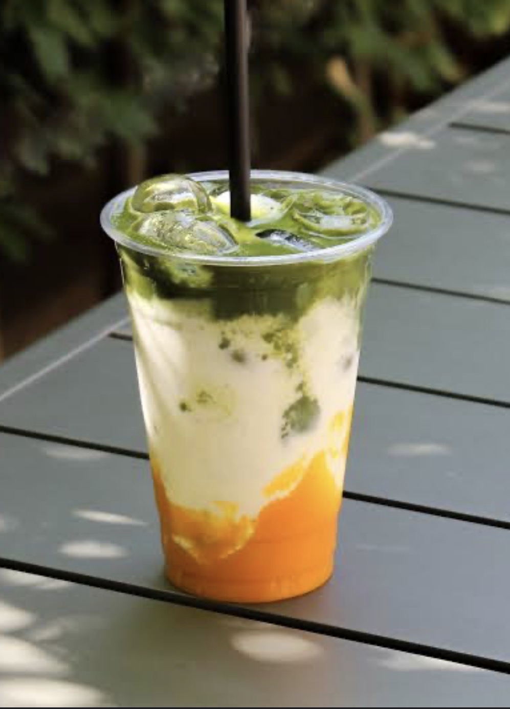 Iced mango matcha 