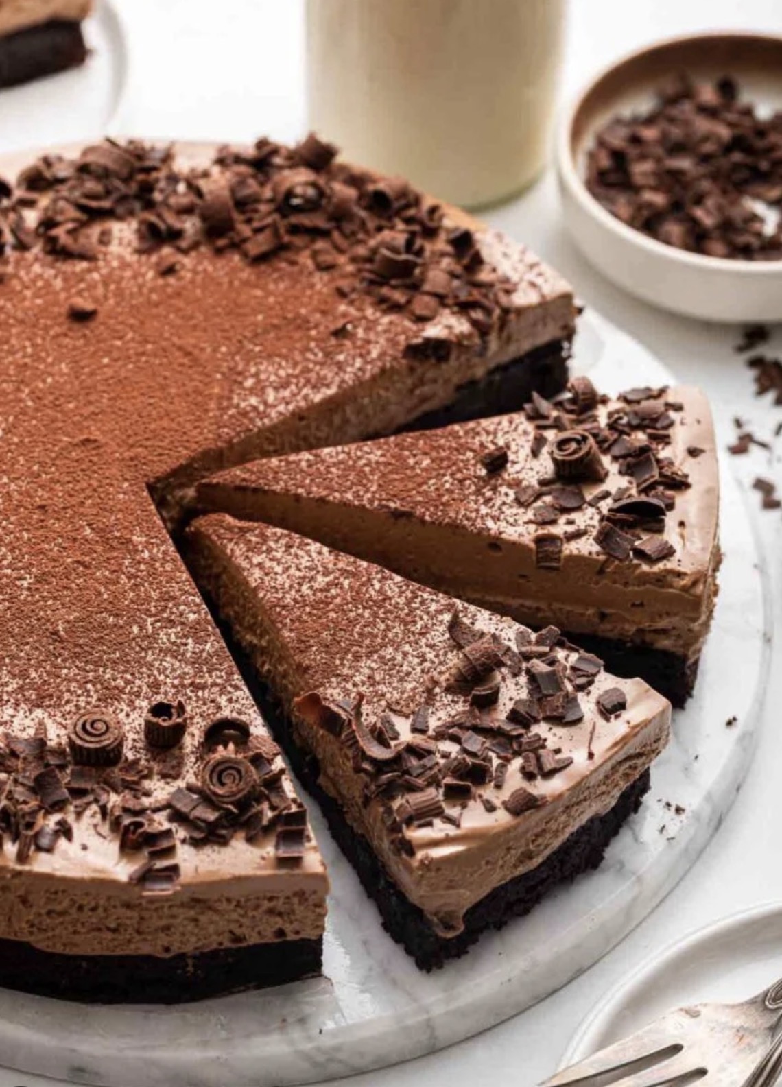 Chocolate cake slice